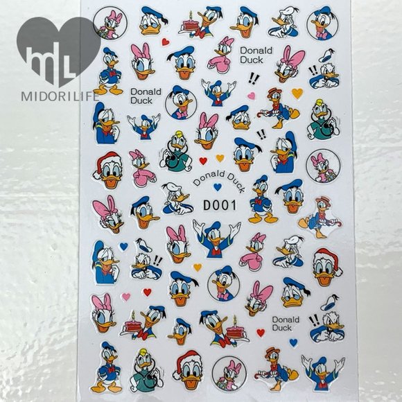 DISNEY (Daisy & Donald Duck) Fingernail Stickers Manicure Decals - Picture 2 of 9